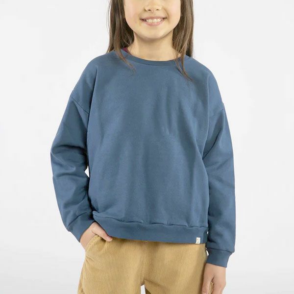 オーガニックコットン キッズ 裏起毛 クルーネックスウェットシャツ