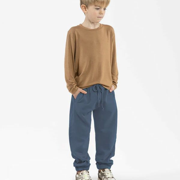 オーガニックコットン キッズ 裏起毛 スウェットパンツ