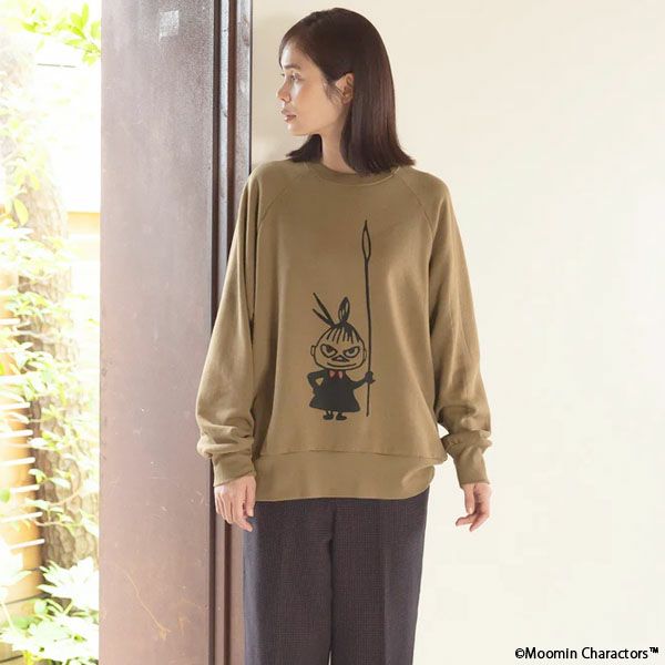 オーガニックコットン ムーミン ユニセックス裏毛スウェットトップ・槍