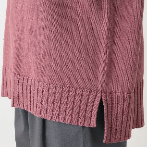 オーガニックコットン ニットワイドリブタートルネック