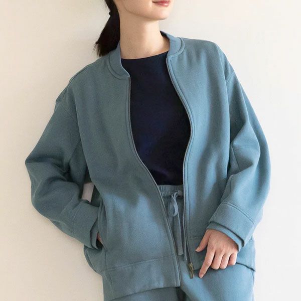 オーガニックコットン 裏起毛ブルゾン