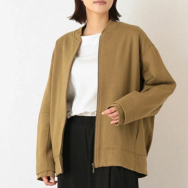 オーガニックコットン 裏起毛ブルゾン