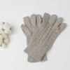 オーガニックコットン＆ヤク縄編み手袋