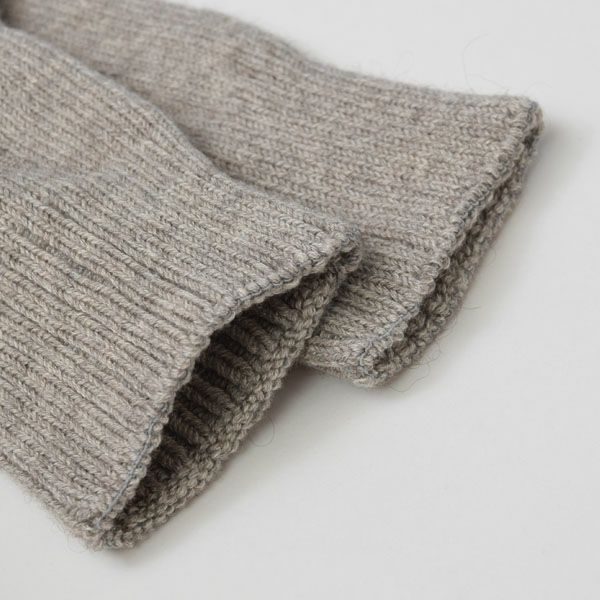 オーガニックコットン＆ヤク縄編み手袋