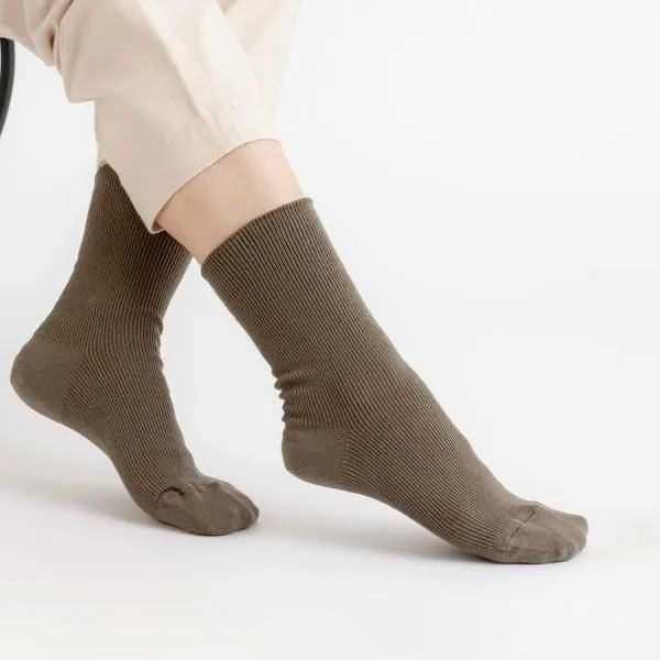 オーガニックコットン ゴムなしリブソックス