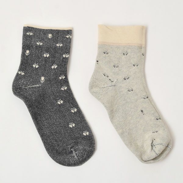 オーガニックコットン やさしいソックス ちょうちょ