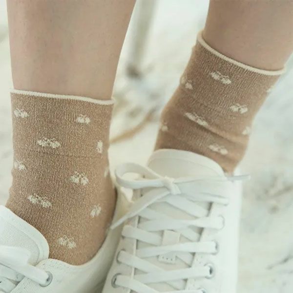 オーガニックコットン やさしいソックス ちょうちょ