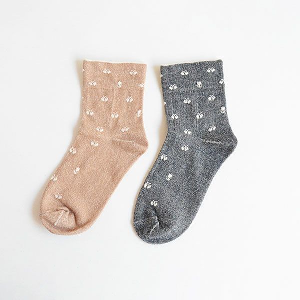 オーガニックコットン やさしいソックス ちょうちょ