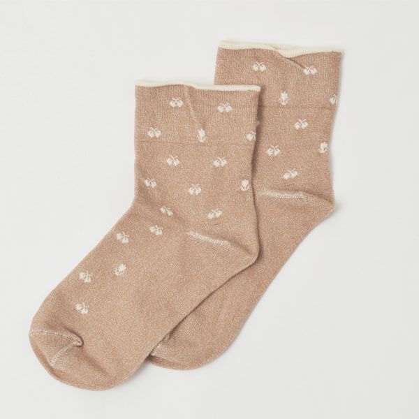 オーガニックコットン やさしいソックス ちょうちょ