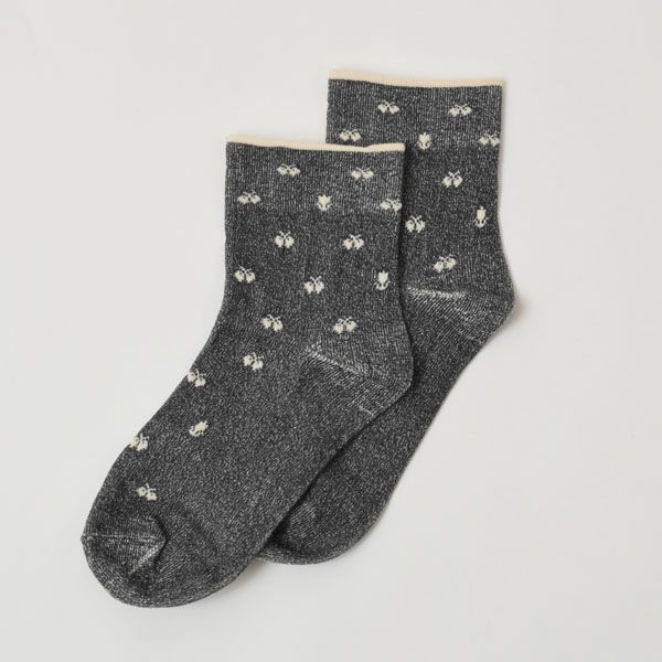 オーガニックコットン やさしいソックス ちょうちょ