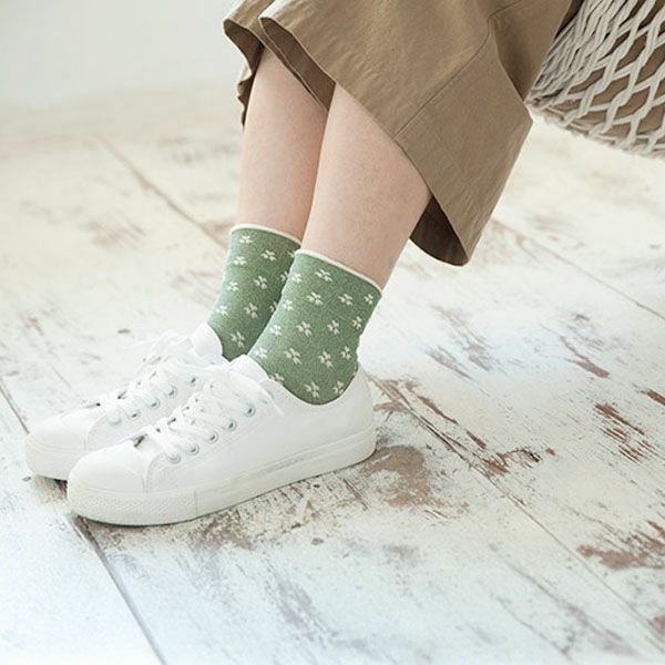 オーガニックコットン やさしいソックス クローバー