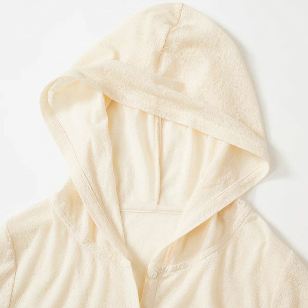 オーガニックコットンシアーフードカーディガン