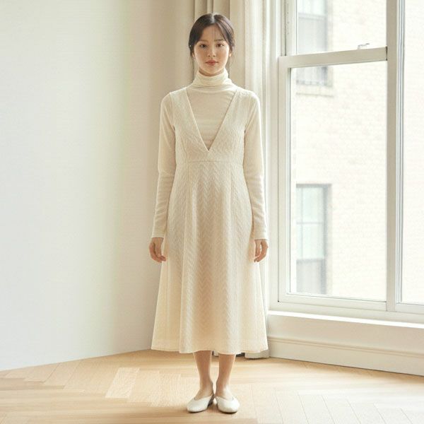 オーガニックコットンシアーハイネックプルオーバー