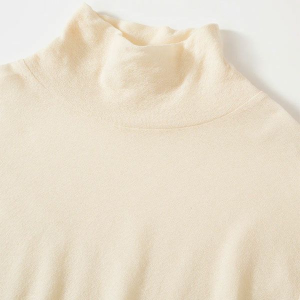 オーガニックコットンシアーハイネックプルオーバー