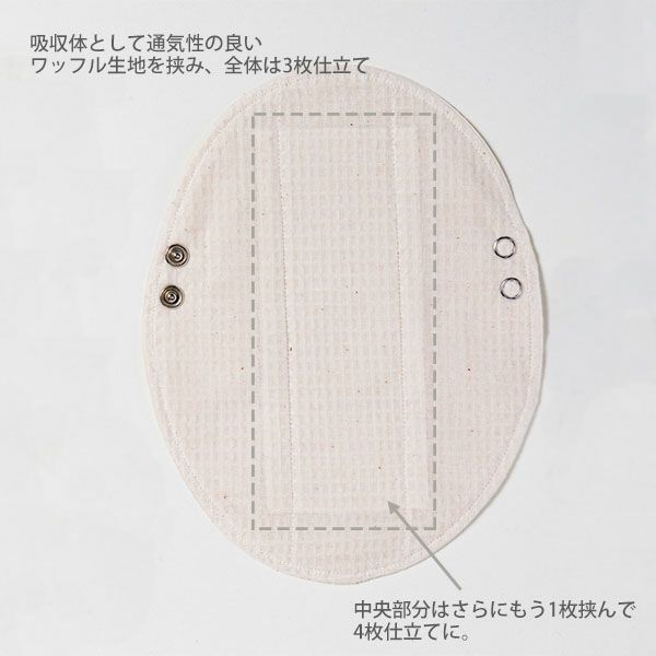 オーガニックコットン 羽つきパッド 夜用 XL