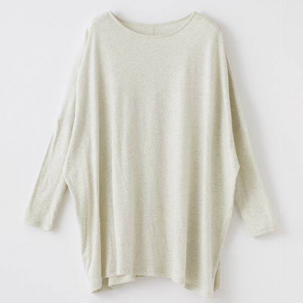 オーガニックコットン ファインニットワイドトップス
