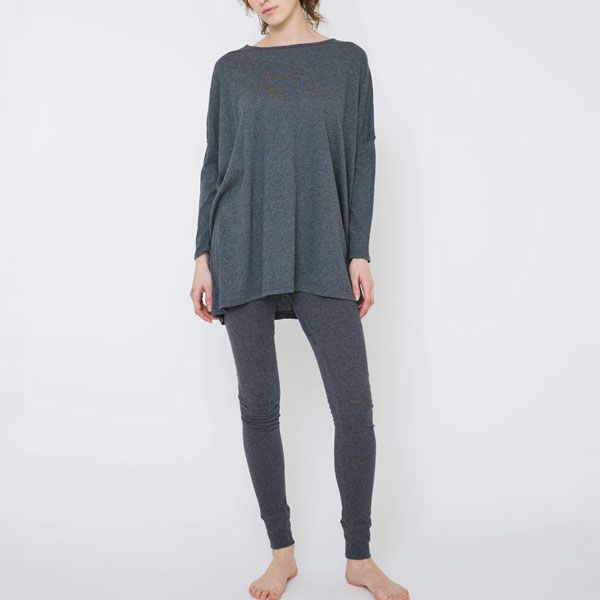  オーガニックコットン ファインニットワイドトップス