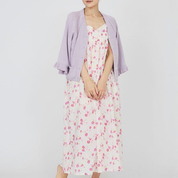 オーガニックコットン フレンチローズキャミソールワンピース