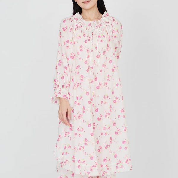 オーガニックコットン フレンチローズチェリーブロッサムドレス