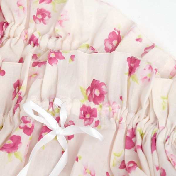 オーガニックコットン フレンチローズチェリーブロッサムドレス