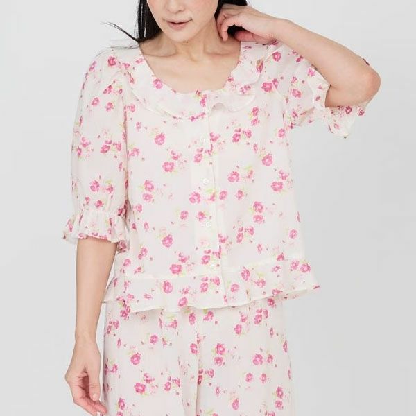 オーガニックコットン フレンチローズブラウス
