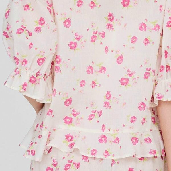 オーガニックコットン フレンチローズブラウス