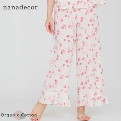 オーガニックコットン フレンチローズフリルパンツ