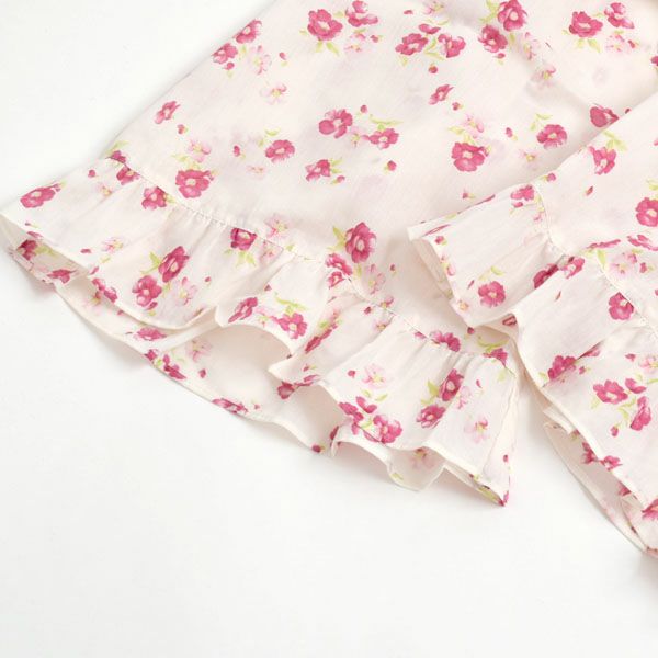 オーガニックコットン フレンチローズフリルパンツ