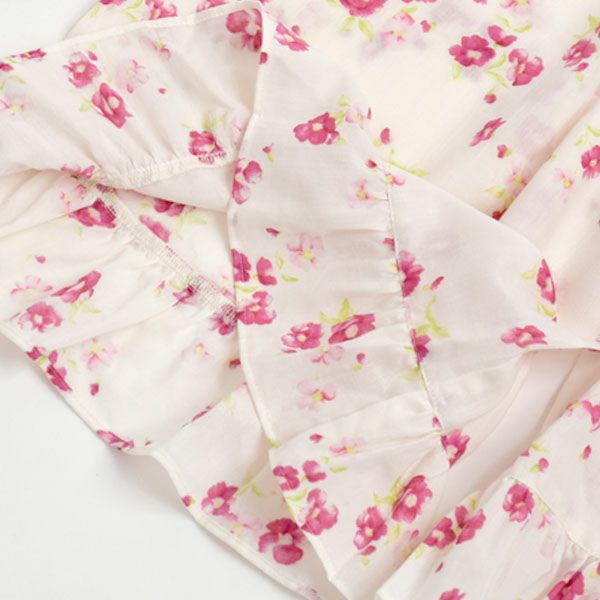 オーガニックコットン フレンチローズフリルパンツ