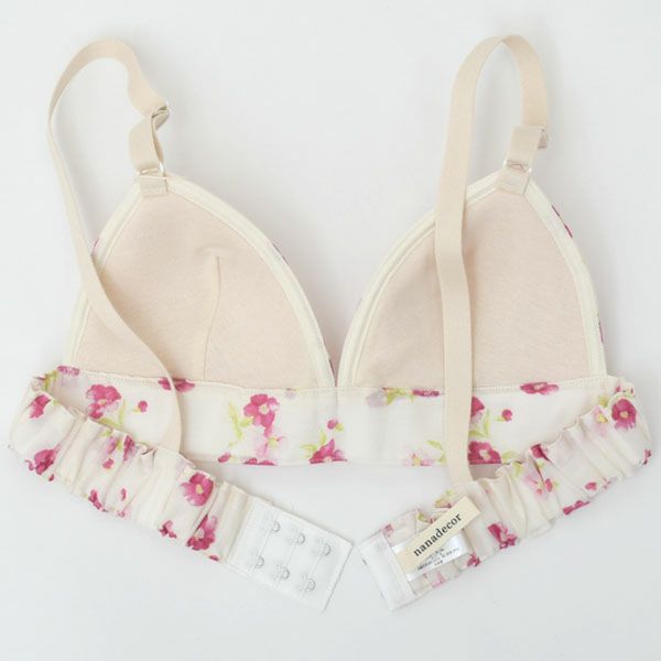 オーガニックコットン フレンチローズ三角ブラ