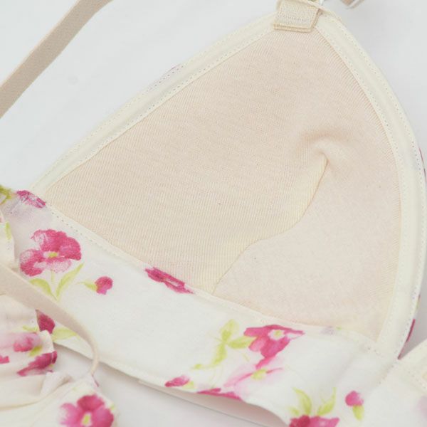 オーガニックコットン フレンチローズ三角ブラ