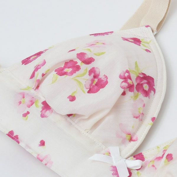 オーガニックコットン フレンチローズ三角ブラ