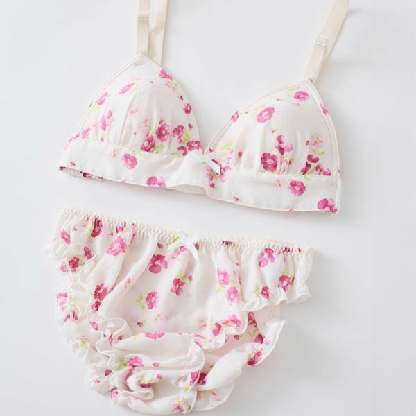 オーガニックコットン フレンチローズフリルショーツ